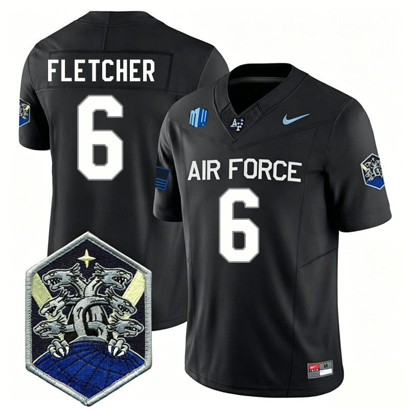 Air Force Falcons #6 Blake Fletcher College Football Jerseys,Uniforms-Black